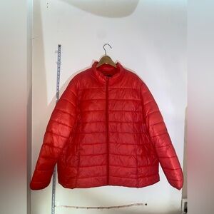 George 4XP Bright Red Quilted Puffer Coat transportable impermeable
